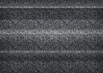 Static tv noise, bad tv signal, black and white, monochrome