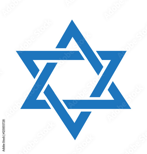 Star of David icon. Star of David flat style. Star of David isolated on