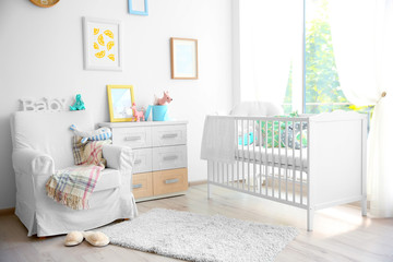 Poster - Interior of modern baby room