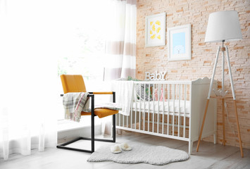 Sticker - Interior of modern baby room