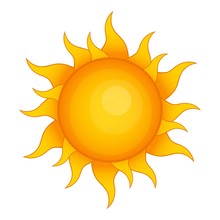 Sun Icon. Cartoon Illustration Of Sun Vector Icon For Web Design