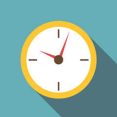 Wall Mural - Wall clock icon. Flat illustration of wall clock vector icon for web