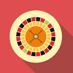 Poster - Casino roulette icon. Flat illustration of casino roulette vector icon for web