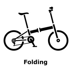 Wall Mural - Folding bike icon. Simple illustration of folding bike vector icon for web