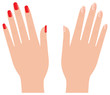 © Julia - Female hands with different manicure Stock vector illustration