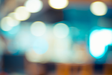 Poster - blurred background abstract blue bokeh light