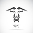 Vector of a goat head design on white background. Animals.