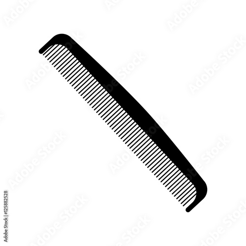 Fotomural comb icon over white background