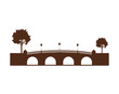 pont neuf bridge over white background. paris city design. vector illustration