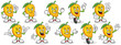 Vector character pack of mango, mango mascot set, mango cartoon.
