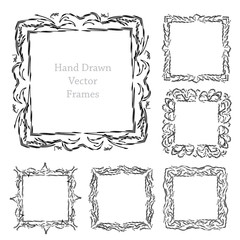 Wall Mural - hand drawn art frames