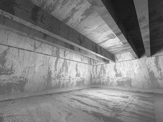  Dark concrete empty room urban interior background