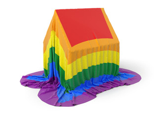 Poster - Color cloth House. Image with clipping path