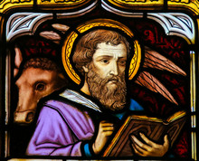 Stained Glass Of The Saint Luke The Evangelist