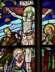 Papier Peint - Jesus on the Cross - Stained Glass