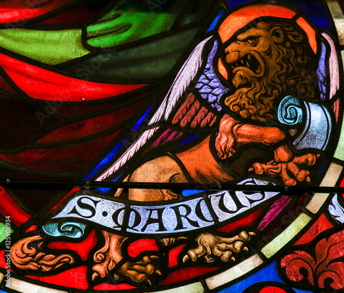 Cuadros en Lienzo Stained Glass of St Mark the Evangelist
