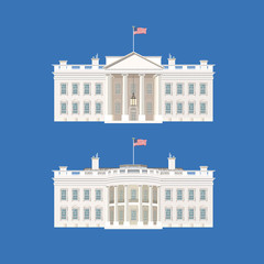 Vector illustration with White house.