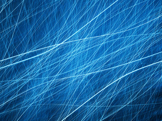 Wall Mural - Blue glowing curves in space fractal