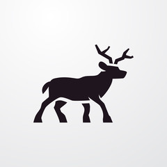 Canvas Print - moose icon illustration