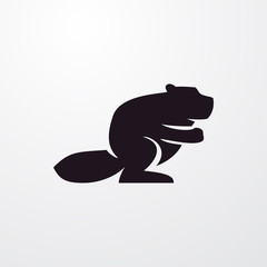 Poster - beaver icon illustration