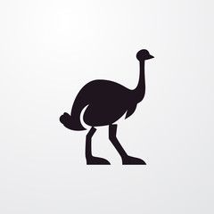 Wall Mural - ostrich icon illustration