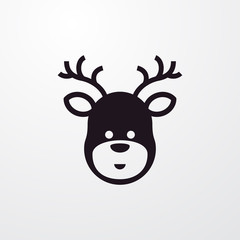 Poster - deer icon illustration