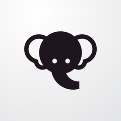 Poster - elephant icon illustration