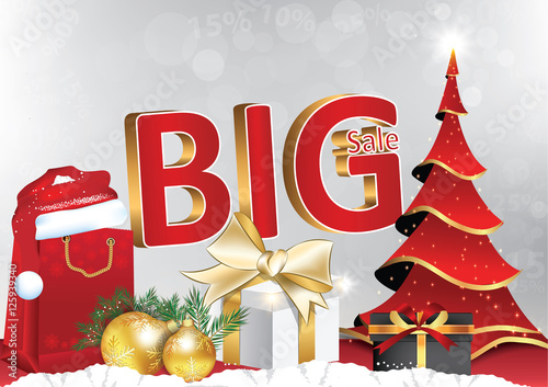 Winter Sales Poster Template Contains 3d Text Big Sale
