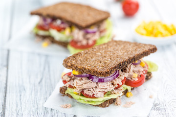 Canvas Print - Tuna Sandwich (on wholemeal bread)