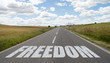 © Balint Radu - Freedom message written on the road