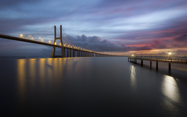 Wall Mural - The day started at Lisbon, watching the Vasco da Gama Bridge