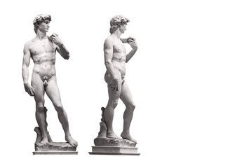 david statue by michelangelo in galleria dell'accademia (uffizi museum) in florence. italy.