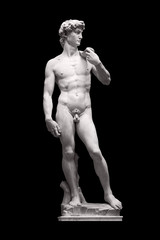 david statue by michelangelo in galleria dell'accademia (uffizi museum) in florence. italy.