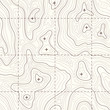 Contour elevation topographic seamless vector map