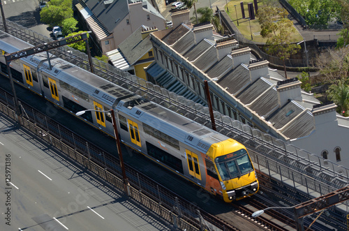 Obraz na płótnie Widok z lotu ptaka Sydney Pociągi w Sydney Nowa Południowa Walia Australia