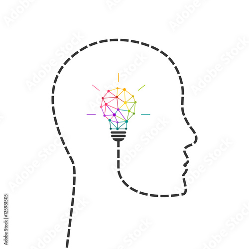 Fotografía Thinking and problem solving concept with creative and modern style lightbulb