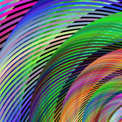 Poster - Multicolored fractal background design