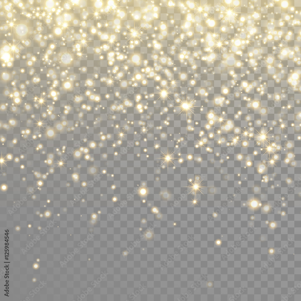 Vector gold glitter particles background effect Stock Vector | Adobe Stock