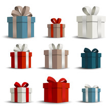 Vector Illustration Of Gift Boxes