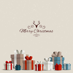 Wall Mural - Vector Illustration of a Christmas Holiday Design with Gift Boxes