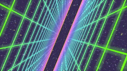 Canvas Print - 3D Animation - 80s retro background mesh 