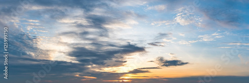 Fotografia, Obraz Panoramic sun rise and sun set background.