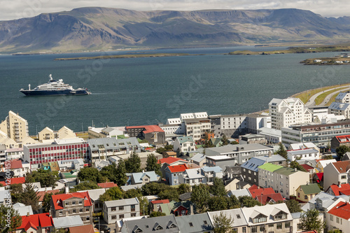 Fotografija Aerial view on City of Reykjavik - Iceland.