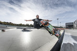 Skater flying