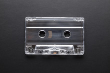 Old Cassette Tape On Black Background