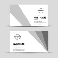 Modern grey business card template