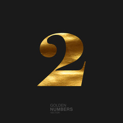 Wall Mural - Golden number 2