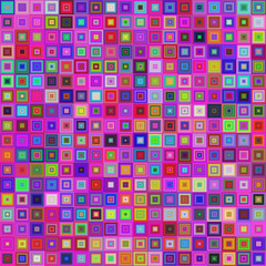 Poster - Colorful square tile mosaic background design