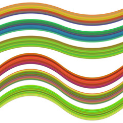 Poster - Graphic design element set - gradient ribbons