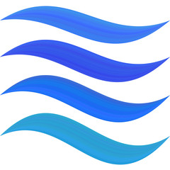 Poster - Blue water symbol element set